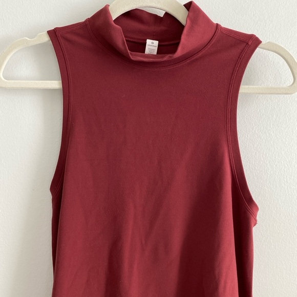 LULULEMON All Aligned A-line Mini Dress Burned Red Chianti 4 - Picture 4 of 9